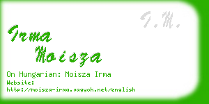 irma moisza business card